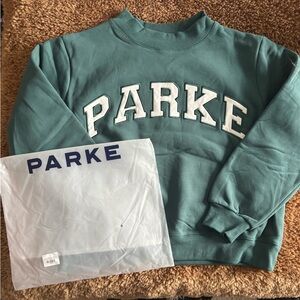 Parke Varsity Mockneck
Evergreen + White / L/XL